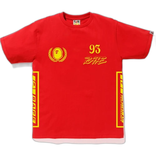 BAPE Bicolor Motor Sport Tee Red