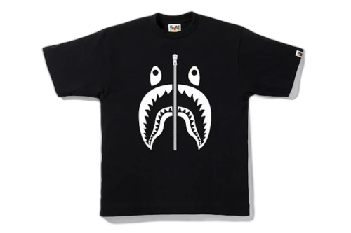 BAPE Bicolor Shark Tee Black
