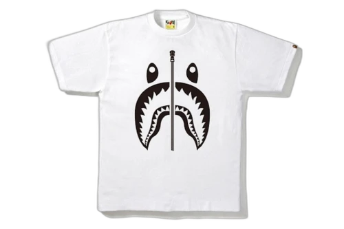BAPE Bicolor Shark Tee White