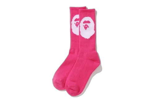 BAPE Big Ape Head Socks Pink