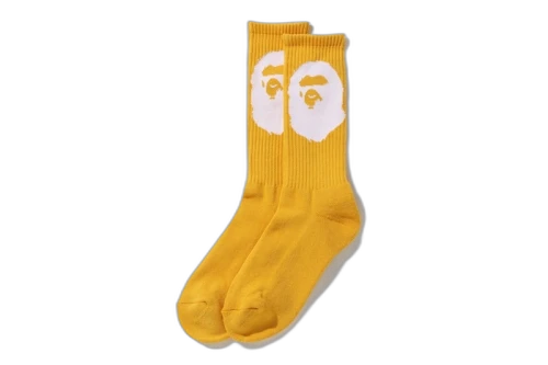 BAPE Big Ape Head Socks Yellow