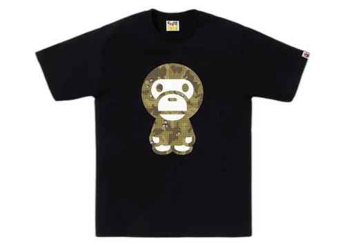 BAPE Bitmap Big Baby Milo Tee Black