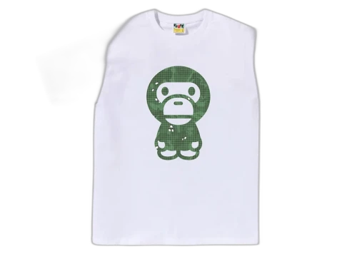 BAPE Bitmap Big Baby Milo Tee White