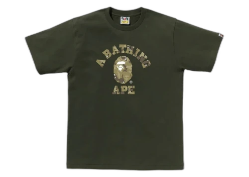 BAPE Bitmap College Tee Olivedrab