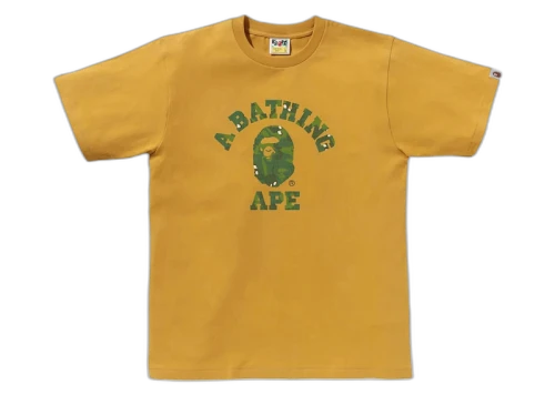 BAPE Bitmap College Tee Yellow