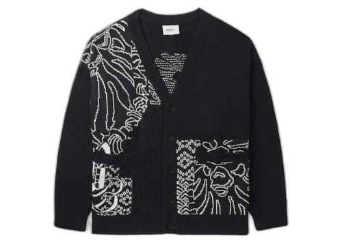 BAPE Black Logo Cardigan Black