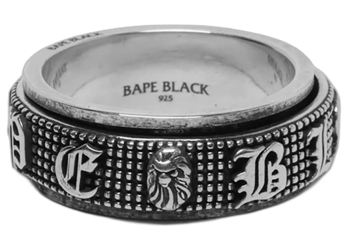 BAPE Black Ring Silver