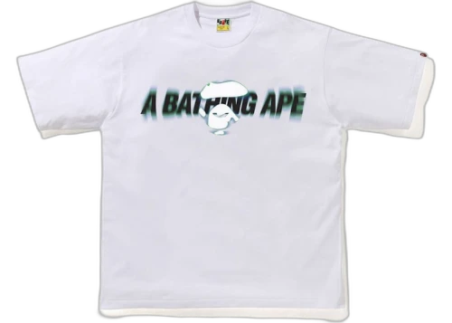 BAPE Blur Relaxed Fit Tee White