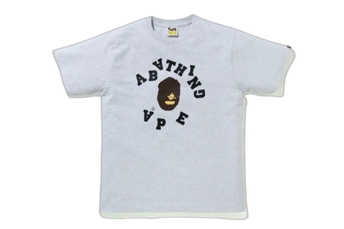 BAPE Broken College Tee Gray
