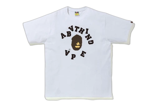 BAPE Broken College Tee White