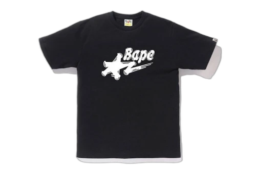 BAPE Brush Bape STA Logo Tee Black