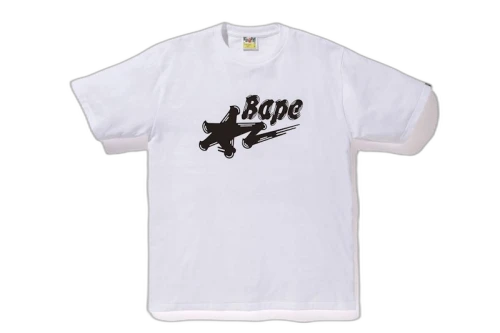 BAPE Brush Bape STA Logo Tee White