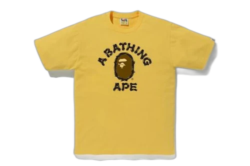 BAPE Brush College Tee (SS20) Yellow