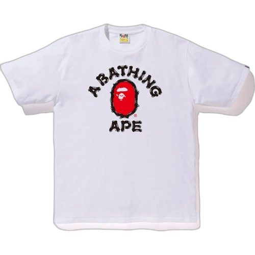 BAPE Brush College Tee White