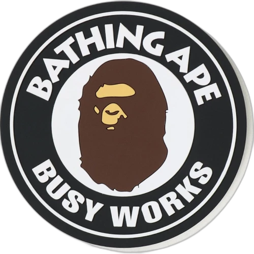 BAPE Busy Works Rubber Coaster Black
