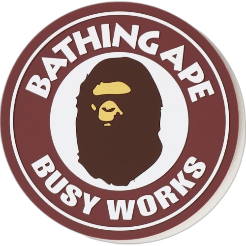 BAPE Busy Works Rubber Coaster Burgundy