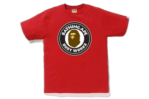 BAPE Busy Works Tee Red
