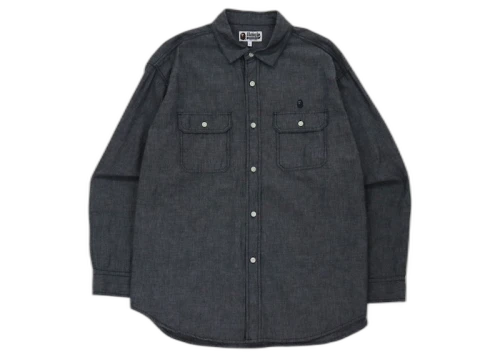 BAPE Chambray Loose Fit Shirt Black