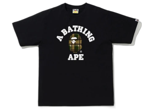 BAPE Check College Tee (FW21) Black/Green