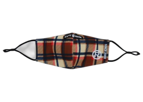 BAPE Check Mask Beige