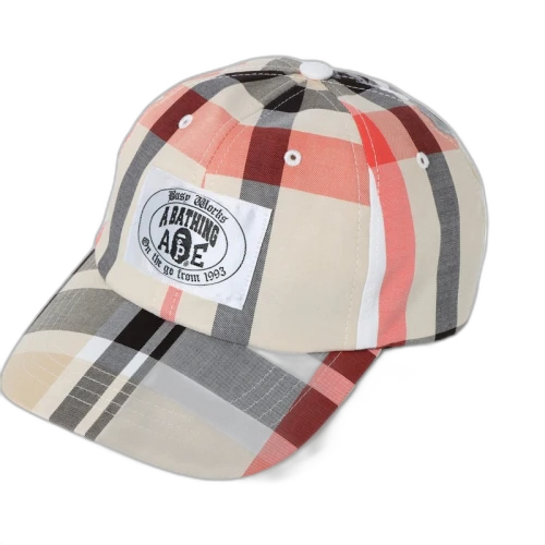 BAPE Check Panel Cap Beige