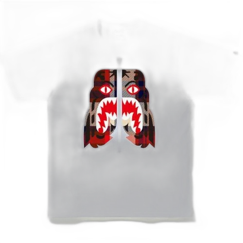 BAPE Check Tiger Tee White/Red