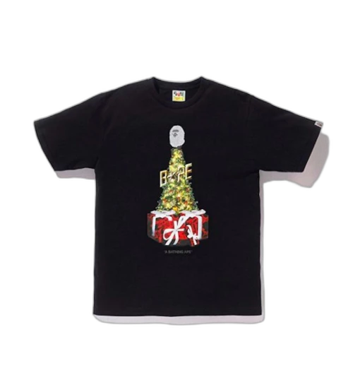 BAPE Christmas Tree Tee Black