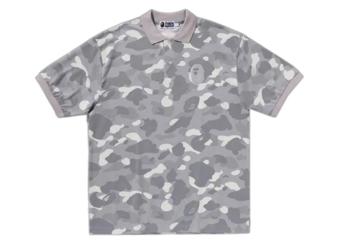 BAPE City Camo Large Ape Head Relaxed Fit Polo Grey