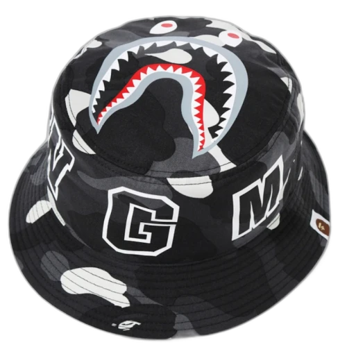 BAPE City Camo Shark Bucket Hat Black
