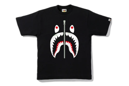 BAPE City Camo Shark Tee Black/White
