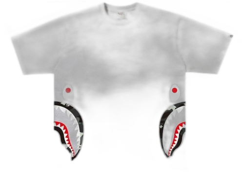 BAPE City Camo Side Shark Relaxed Fit Tee Gray