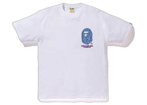 BAPE City Hong Kong Outline Tee White