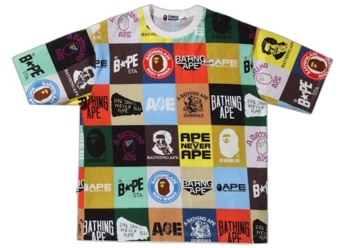 BAPE Classic Logo Relaxed Fit Tee Multi