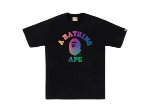BAPE College Gradation Bapec Tee Black