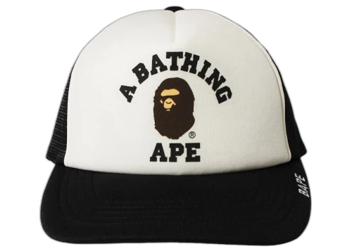 BAPE College Mesh Cap Black
