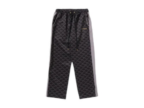 BAPE College Monogram Relaxed Fit Pants Black