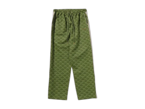 BAPE College Monogram Relaxed Fit Pants Olivedrab