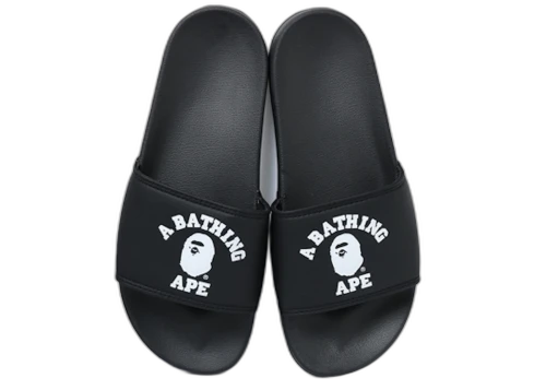 BAPE College Slide Sandals Black