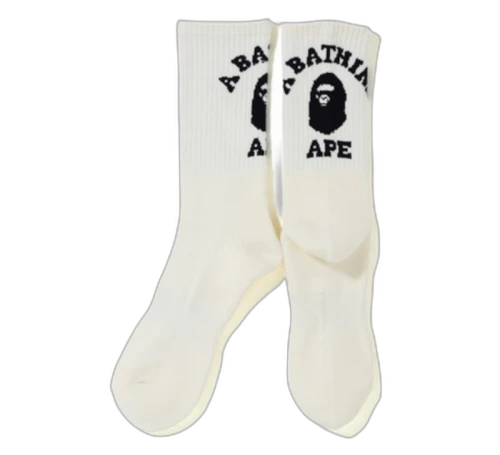 BAPE College Socks (FW19) White