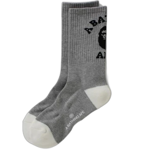 BAPE College Socks Socks Gray