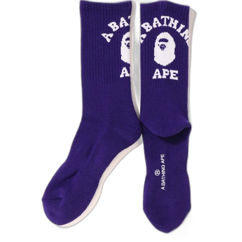 BAPE College Socks Purple