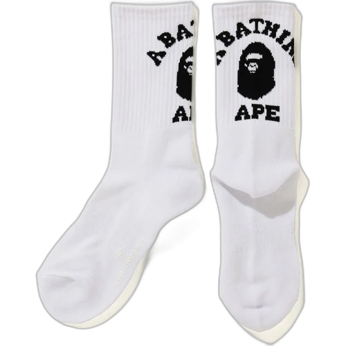 BAPE College Socks White/Black