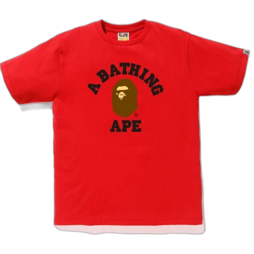BAPE College Tee Red