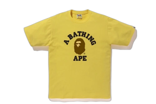 BAPE College Tee Yellow