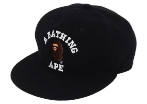 BAPE College Wool Cap Black