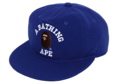 BAPE College Wool Cap Blue