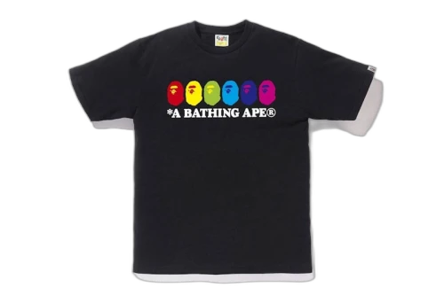 BAPE Color Ape Head Tee Black
