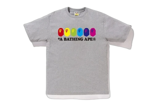 BAPE Color Ape Head Tee Grey