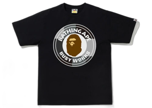 BAPE Color Block Busy Works Tee Black/Black