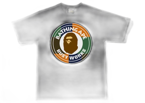 BAPE Color Block Busy Works Tee Black/Orange